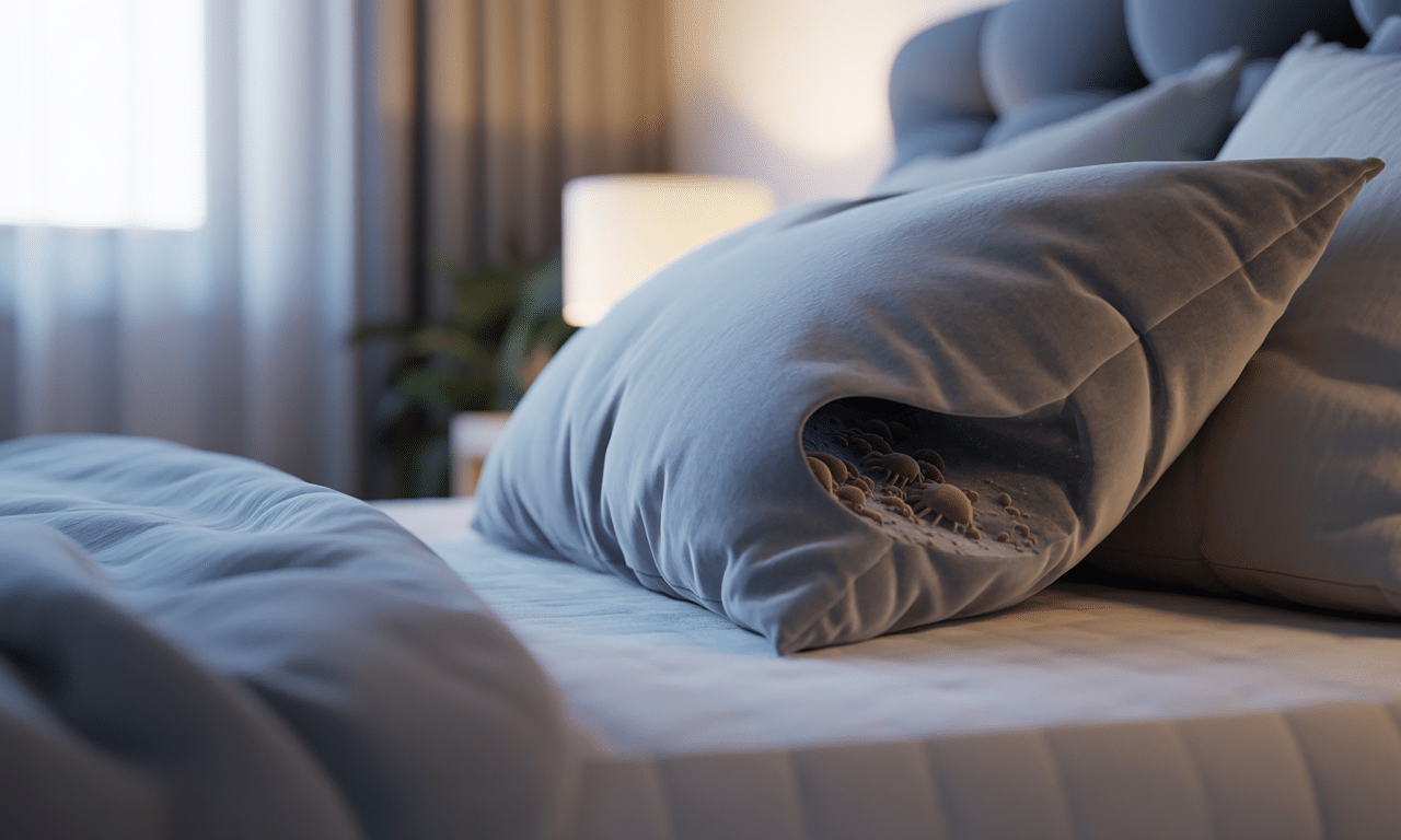slaapkamerexperts waarschuwen dat je kussen na twee jaar een broedplaats voor huisstofmijt wordt, wat allergieën en gezondheidsproblemen kan veroorzaken. ontdek hoe je je slaapomgeving fris en schoon houdt.