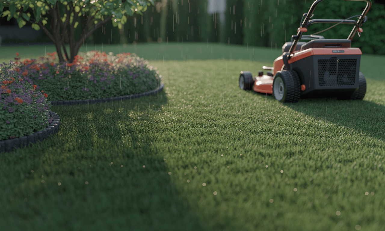 lees de tips van tuinexperts over waarom je je gazon beter niet kunt maaien direct na regenval en hoe je je gras optimaal gezond houdt.