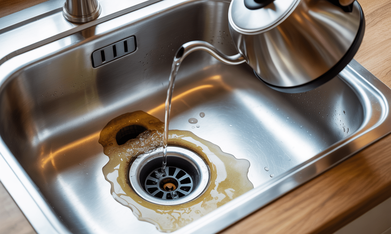 ontdek waarom het gebruik van kokend water geen goede oplossing is voor een verstopte afvoer en leer veiligere en effectievere methoden om verstoppingen te verhelpen.