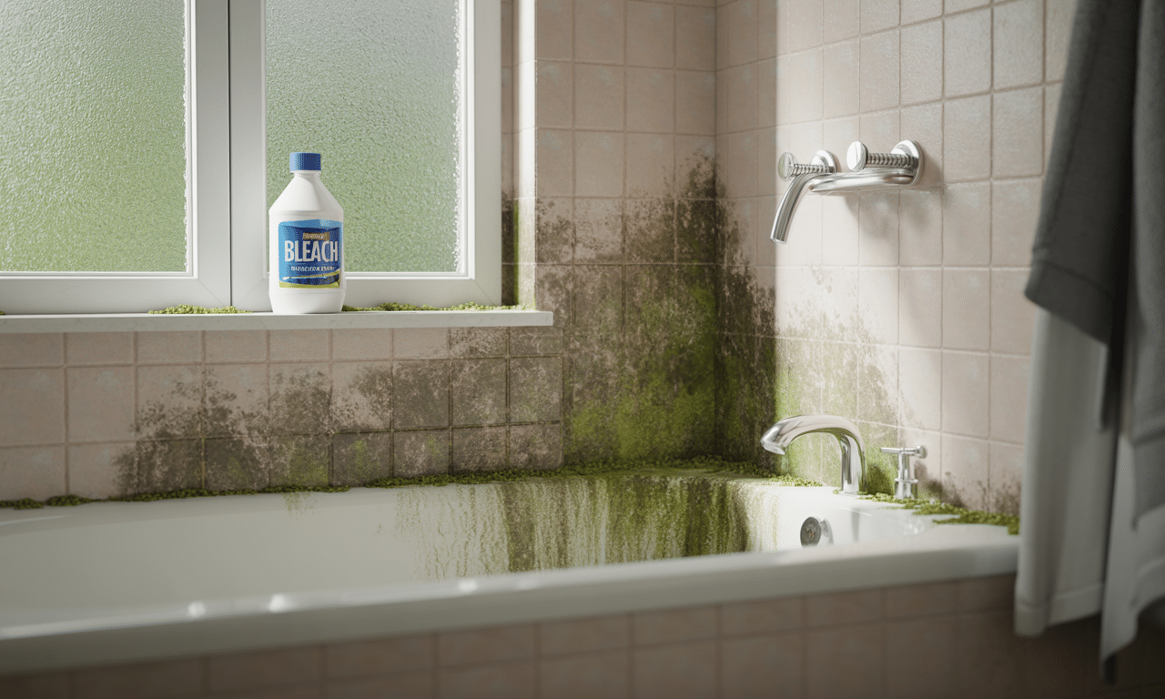 ontdek waarom vakmensen adviseren om schimmel in de badkamer nooit met bleek te verwijderen en welke effectieve alternatieven er zijn voor een schone en gezonde badkamer.